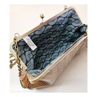 Image 2 of Snake Embossed Leather Handbag