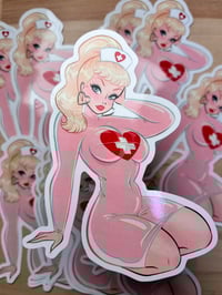 Image 3 of Ladies in the latex vinyl stickers/ a set of 6 