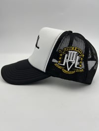 Image 2 of LVL3 NYC BLACK & WHITE TRUCKER HAT*