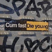 Cum fast die young - sticker PACK