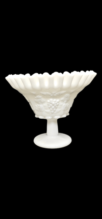 Image 1 of Westmoreland Paneled Grape Crimped Compote