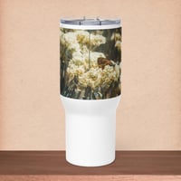 Resting among the Flowers Travel mug with handle