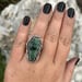 Image of Ruby Zoisite Handmade Sterling Coffin Ring