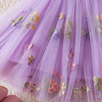 Image 9 of Girls Floral Embroidered Party Tutu Dress  