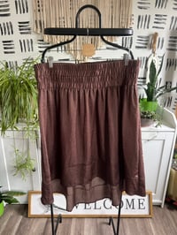 Image 1 of High/Low brown skirt