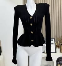 Image 2 of Luxury peplum cardigan 