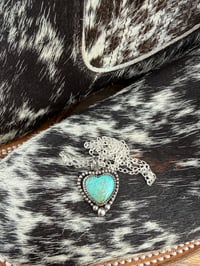 Image 3 of Kingman Heart Drop Necklace