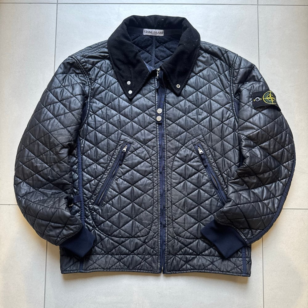 Image of AW 2010 Stone Island Mussola Gommata Quilted Jacket, Size Medium