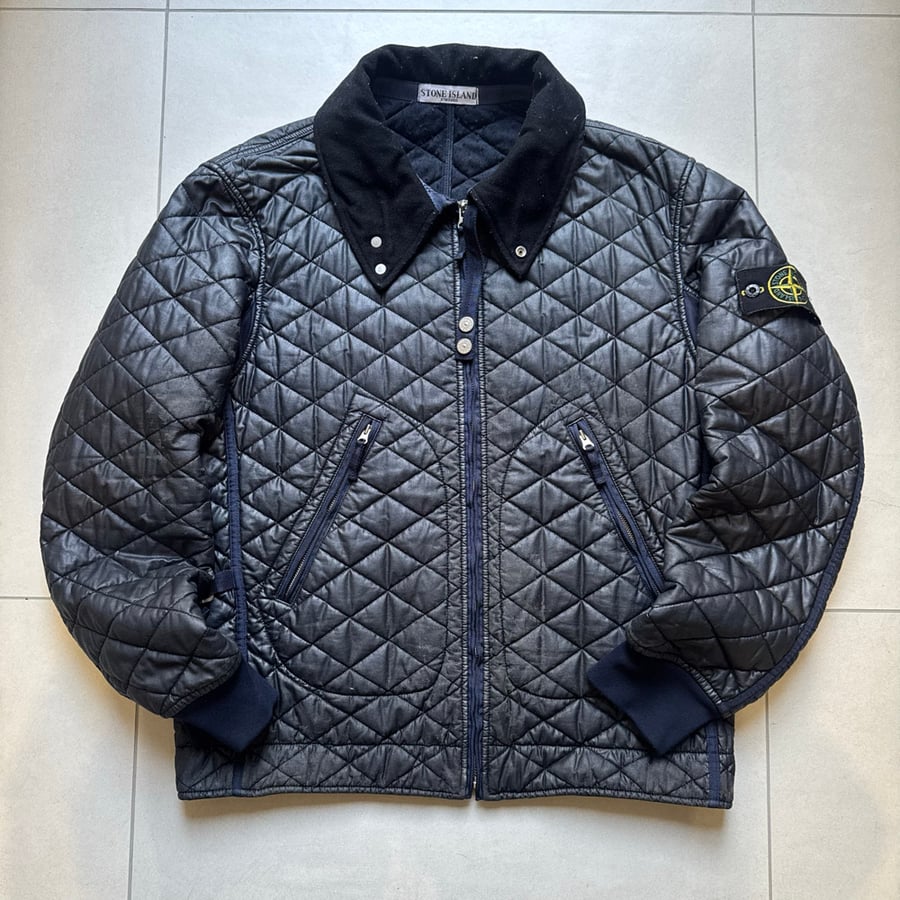 Image of AW 2010 Stone Island Mussola Gommata Quilted Jacket, Size Medium