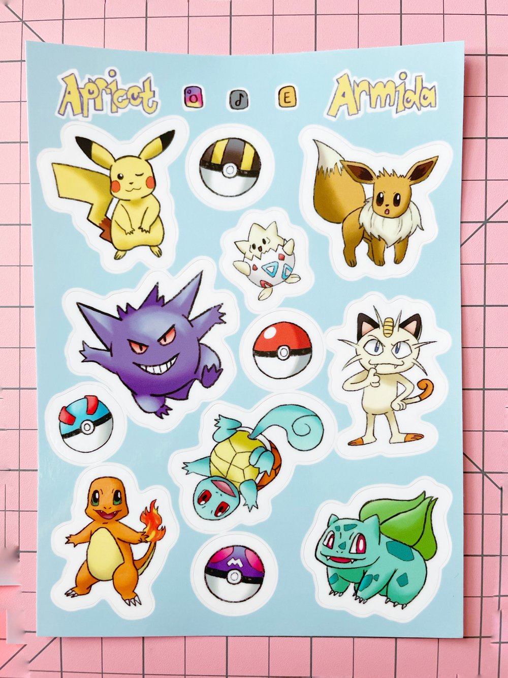 Pokemon Face Stickers for Sale