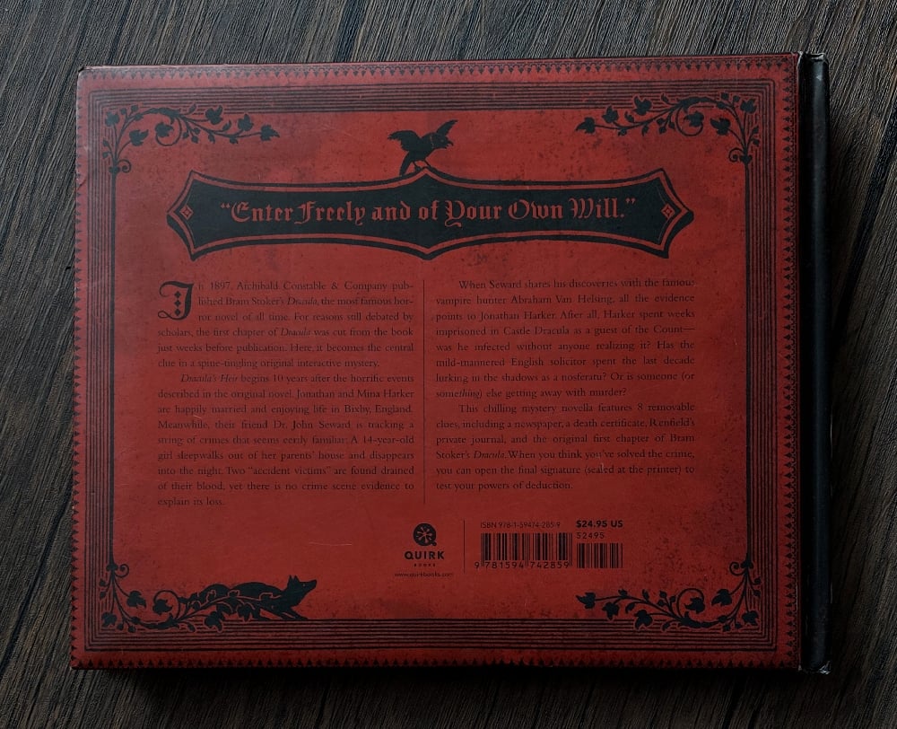 Dracula's Heir – An Interactive Mystery, by Sam Stall