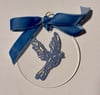 Acrylic Blue Bird Ornament No. 1