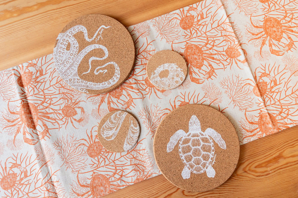 Image of Turtle & Octopus cork mats