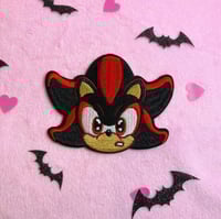 Image 4 of Dark Hedgehog - 3.25 Inch - Embroidered, Iron-On Patch