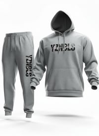 Image 5 of YB Abbreviated Bold Print Heavy Blend Jogger Suit