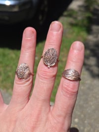 Image 3 of Electroformed Sage leaf ring size 6.25