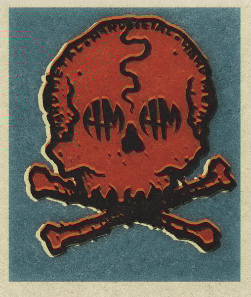 Image of HARDMETAL SKULL PRINT 1 of 10