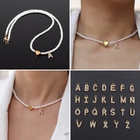 Pearl Initial Necklace 