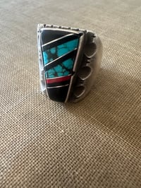 Image 1 of Heavy Cast Inlay Ring 