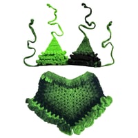 Slime Ombré Ruffle Crochet Short Set