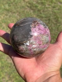 Image 17 of Pink Tourmaline & Smoky Quartz Sphere | #2968