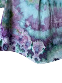 Image 9 of ♻️ UPCYCLED M Linen Blend Resort Shirt in Mermaid Watercolor Ice Dye