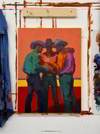 Image 6 of Ya Gotta Have Frinds - 18x24" Acrylic on wood panel