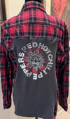 Vintage Red/Black/White Flannel Shirt Red Hot Chili Peppers 