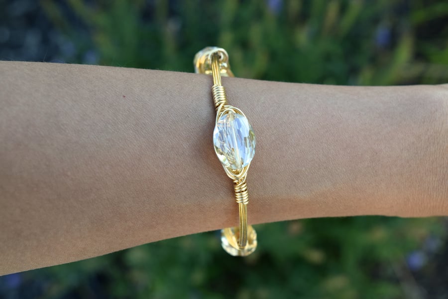 Image of Petite Clear Crystal bangle
