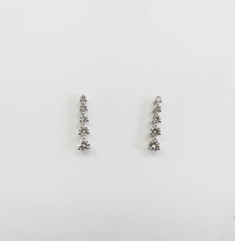 Image of 5 Diamond Long Earring