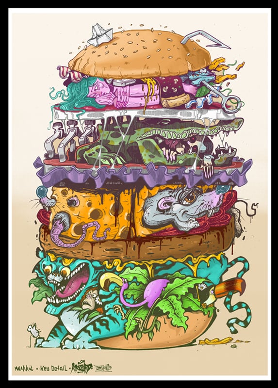 Image of Limited Edition Colour Print #01 ::Collab Burger::