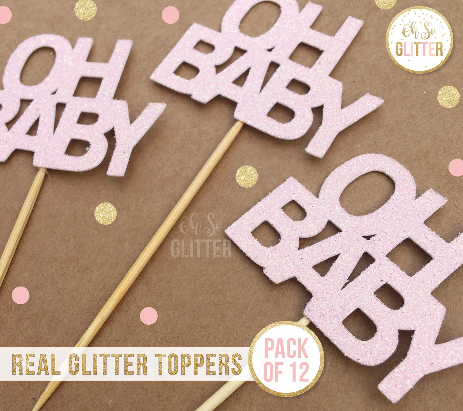 Image of Oh Baby cupcake toppers