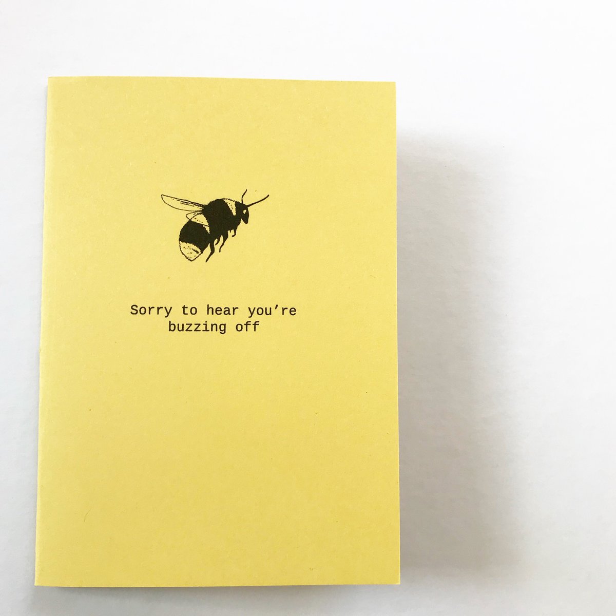 Image of BUZZING OFF BEE LEAVING / NEW JOB / TRAVELLING CARD