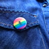 Rainbow Pride Manchester Bee button badge