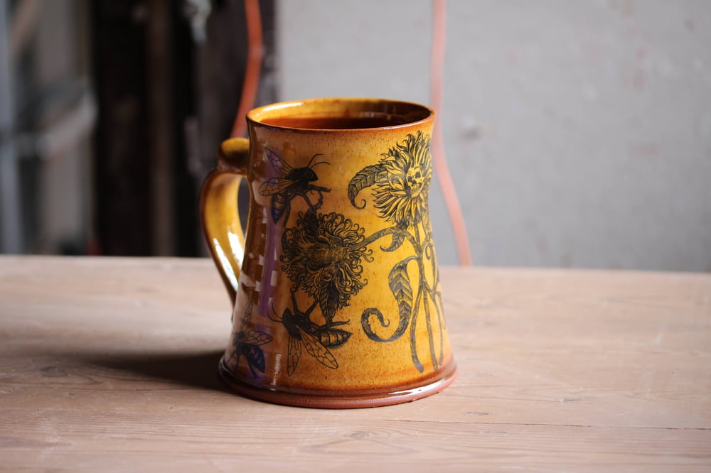 Honey bloom ceramic tankard Pre ORDER