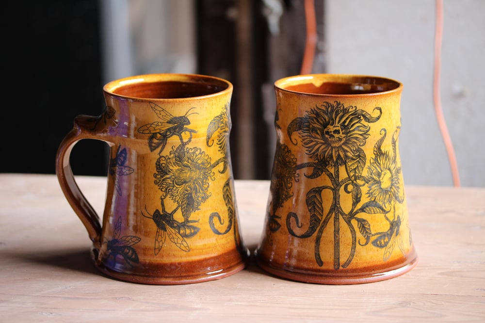 Honey bloom ceramic tankard Pre ORDER