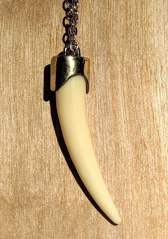 Image of Howlite Horn Necklace