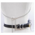 Leather O Ring chain Belt