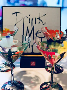 Image of Not So Bora Bora-Martini Glasses, set of 4.