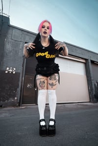 Image 5 of Good Girl Crop YELLOW ON BLACK