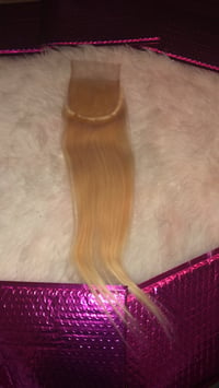 Image 2 of 4x4 Straight Blonde Closure 