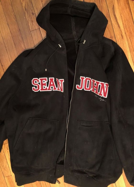 Image of Rare Sean Jean Hoodie (Suede) (pre owned) XXXL