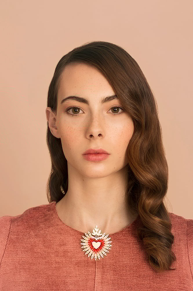 Image of COEUR FLAMBOYANT - PIN'S XL 
