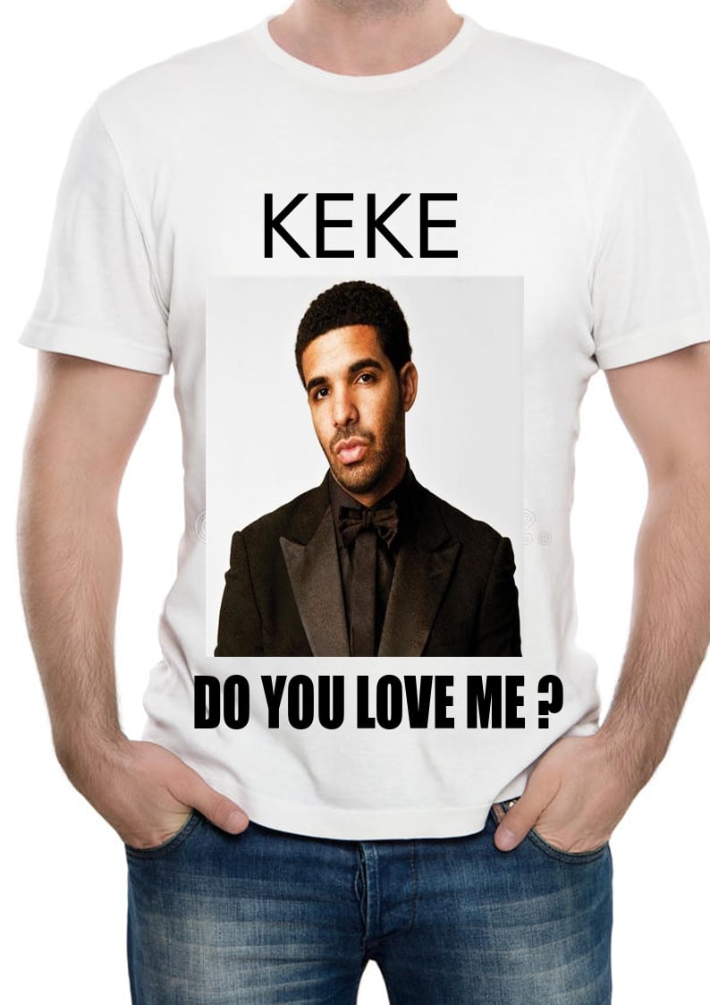 Image of Pre-Order The White Color "Keke Do You Love Me" Printed T-Shirt