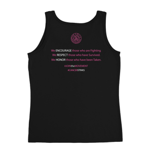 Image of Ladies We Will Not Be Stopped Breast Cancer Tank in Black or Grey