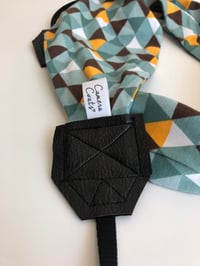 Image 3 of Cute Scarf Cross Body Camera Strap For Women Soft Knit Designer Fabric | Sea Breeze Teal