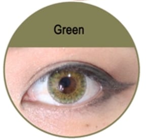 Image of “GREEN” soft contact lens