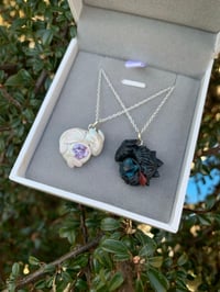 Image 3 of Hearts & Stars Night & Light Dragon Necklace Set