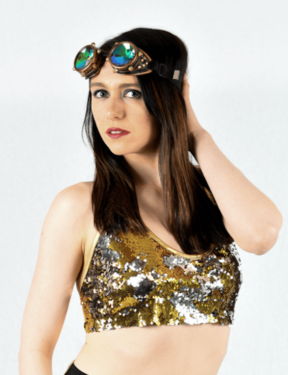 Image of Sequin Halter Crop Top 