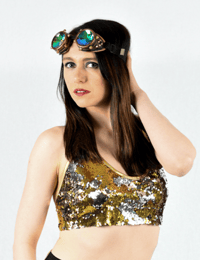 Image 4 of Sequin Halter Crop Top 